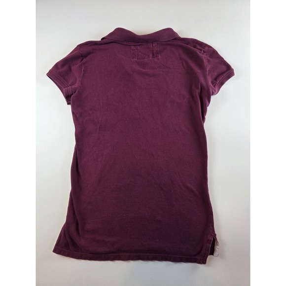 Vintage Aero Polo Womens Medium 2000s Maroon Preppy Spellout Aero - Picture 3 of 5